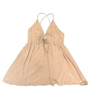 Wild Fable Textured Tan Dainty Dress